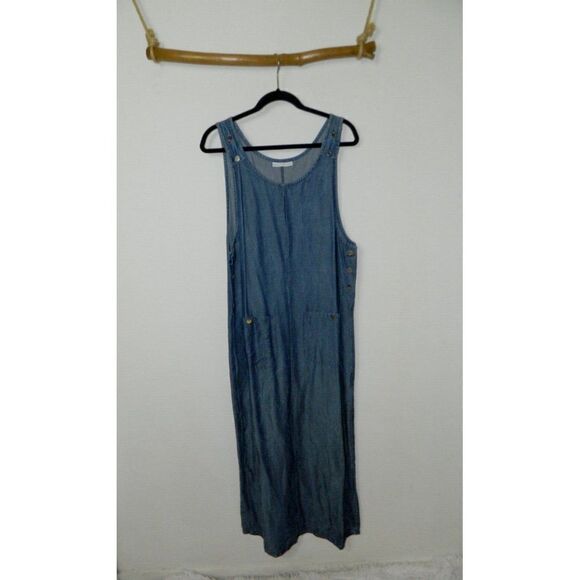 Bryn Walker Dress Blue Chambray Maxi Lagenlook Tunic Modesty Dress Size Small - Picture 9 of 12